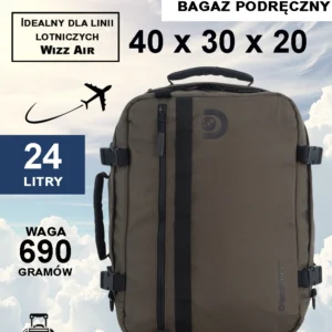 Plecak-torba kabinowa Discovery Andes khaki 40x30x20