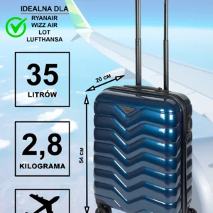 Walizka kabinowa Cavalet Smygehuk niebieska