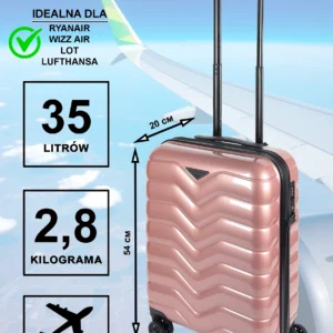 Walizka kabinowa Cavalet Smygehuk różowa